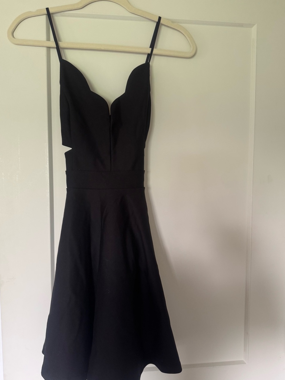 Black A-Line Spaghetti Strap Dress
